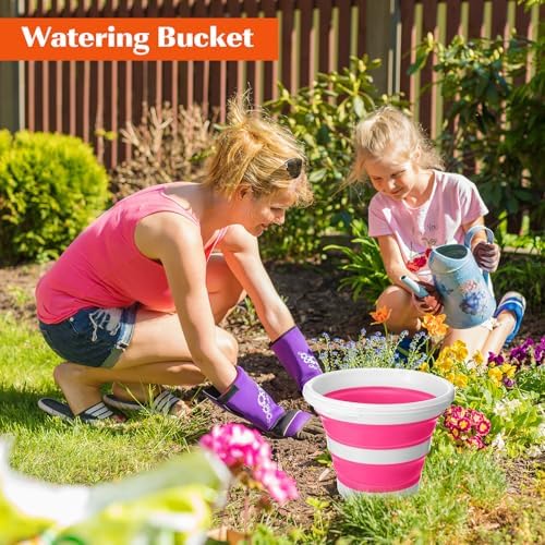 Pickmesh 4 Pack Collapsible Plastic Bucket, 2.6 Gallon - Image 6