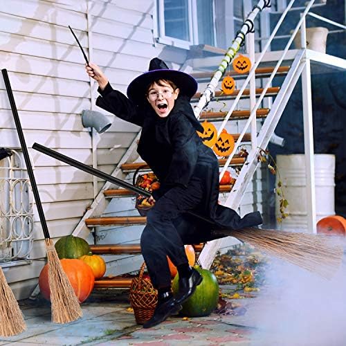 2 Pcs Halloween Witch Broom 52" Plastic Detachable Witch Broom - Image 6