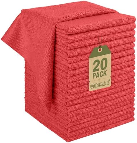 UNIMADE Microfiber Cleaning Cloth, 20 Pack Reusable Microfiber Towels by Unimade