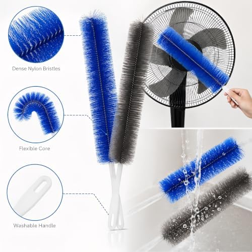 Healifty 2PCS Fan Cleaning Brush Set, Bendable Duster - Image 5