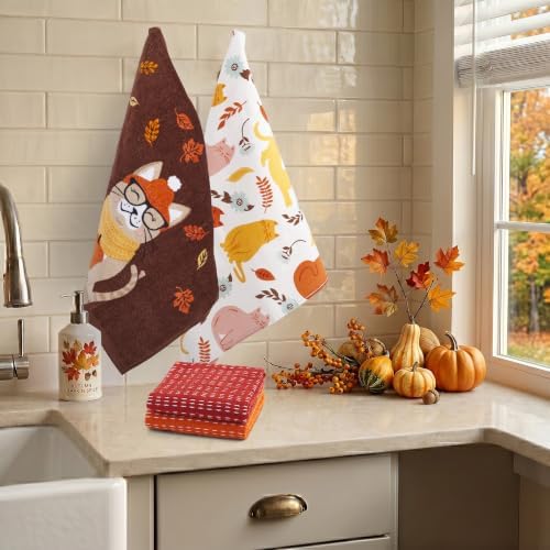 Ritz 4-Piece Kitchen Towel Set, Forever Cat Textured Terry, 100% Cotton & - Image 4