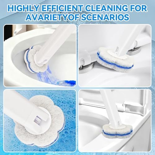 Disposable Toilet Brush System & 48 Scrubbing Refills - Image 3