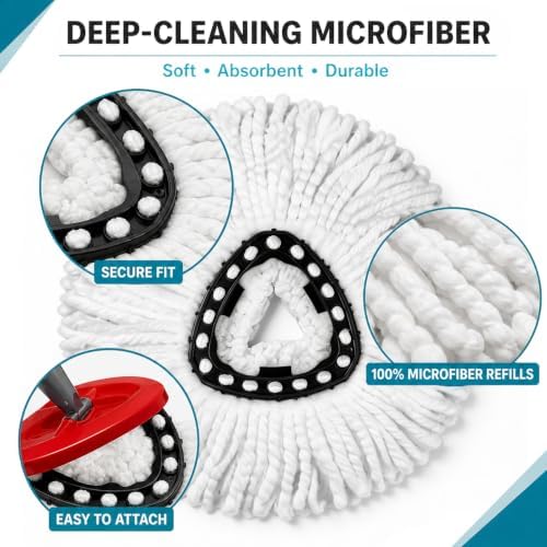 4 Pack Mop Head Replacement Compatible - Image 6