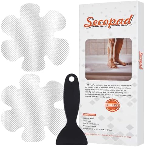 Secopad 24PCS Snowflake Non Slip Bathtub Stickers by Secopad