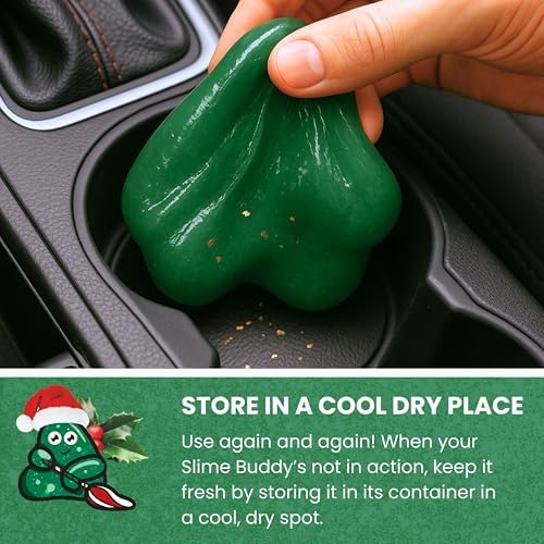 Slime Buddies Car Detailing Slime, Pine 1 Pack, Reusable Dust Remover - Image 2