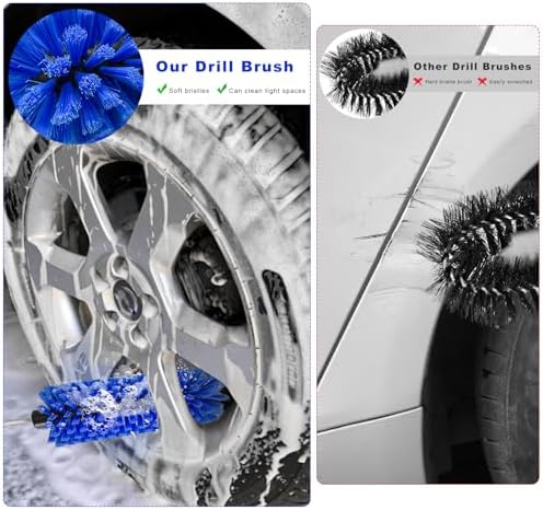 Drill Brush for Car Wheel, Highly Dense Wheel Rim Cleaning Brush - Image 4