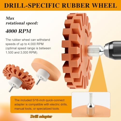 Decal Remover Eraser Wheel Tool Kit - Image 6