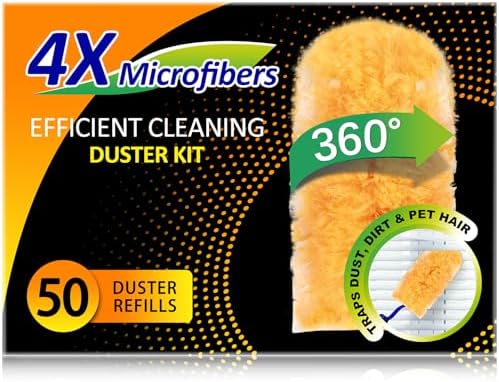 Duster Refills 50 Counts, 360° Heavy Duty Multi Surface Duster Refills by LANARP