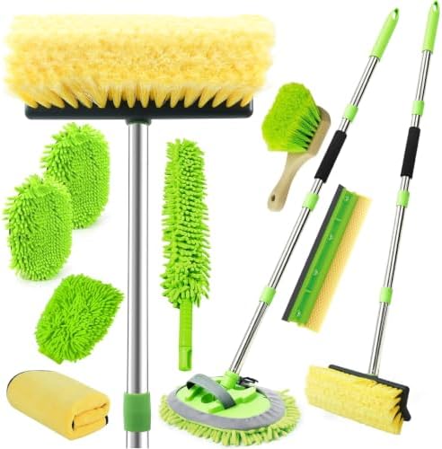 62" Car Wash Brush with Long Handle, Chenille Microfiber Car Wash Mop Mitt by ETOUPA