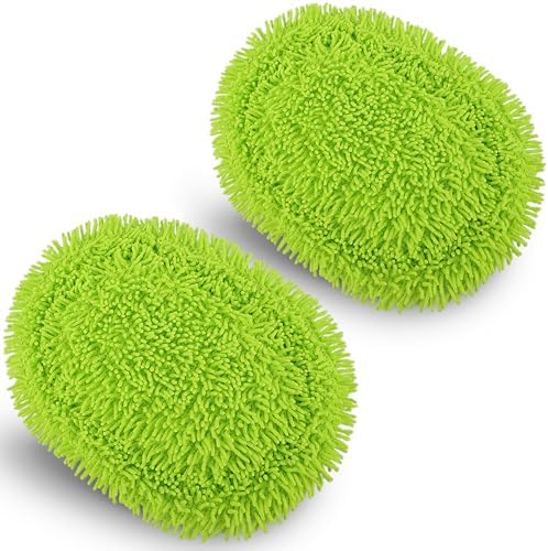 2-Pack Chenille Mop Head Replacement Set, Wall & Ceiling Dusting Mop Heads by HoMerit
