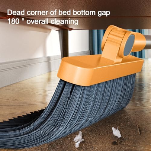 Broom with Dustpan Combo Set, 180° Rotating 37" Long Handle Broom and Dust Pan - Image 3