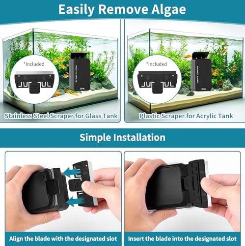 hygger Aquarium Magnet Glass Cleaner, Magnetic Fish Tank Cleaner - Image 4