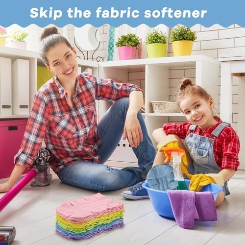 20 Pcs Reusable Duster Refills Washable Pads, Rainbow Colors - Image 6
