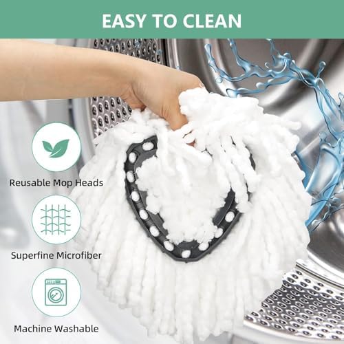 5 Pack O-Cedar Spin Mop Head Replacements, 100% Microfiber, Compatible - Image 6