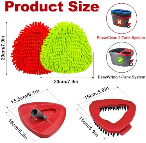 6pcs Mop Heads Replacements for OCedar EasyWring 1 Tank System - Image 2