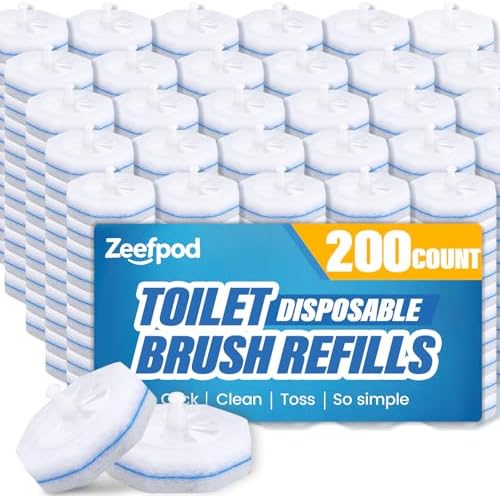 200 Pack Toilet Brush Refills, Disposable Toilet Cleaning Pads by Unknown