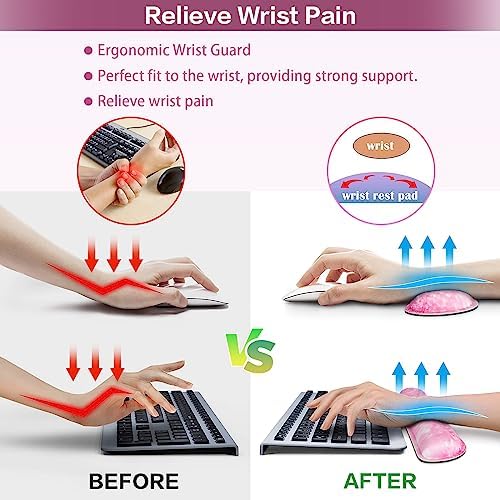 Mousepad Pink, Mouse Pad with Wrist Rest - Image 3