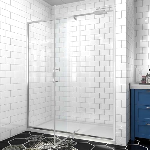 Pivot Glass Shower Door 56-60 in.W x 71 in.H, Chrome Finish by RodkedcProductCollection