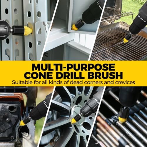 Holikme 9Pack Drill Brush Attachments Set，Power Scrubber Kit - Image 3