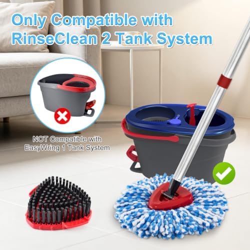 Mop Head Replacement for O Cedar, Spin Mop Replacement Heads and Scrub Brush - Image 4