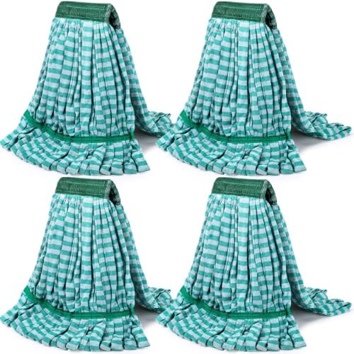Lallisa 4 Pcs Microfiber Mop Heads Replacement Tube, Dark Green by Lallisa