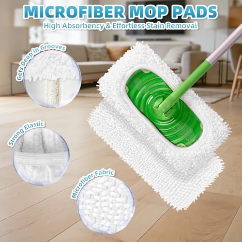 6 Pack Reusable Mop Pads for Swiffer, Washable Wet Pads Refill - Image 5
