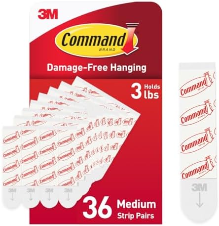 Command Indoor Medium Replacement Strips, 36 Strips by Command