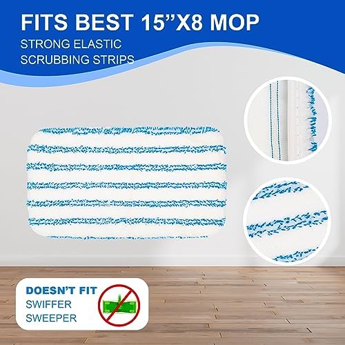 2-Pack Reusable Microfiber mop Pads, Compatible - Image 2