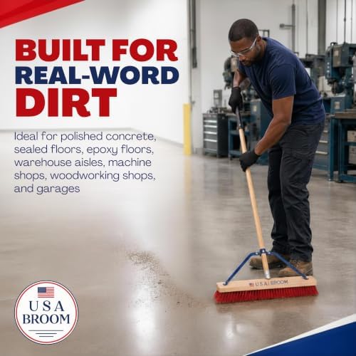 2-Pack - 24" Soft Sweep Indoor Push Broom - Image 4