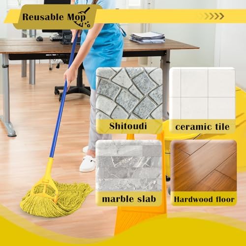 4 Pack Heavy Duty Commercial Mop Head Replacement, Commercial String Mop - Image 3