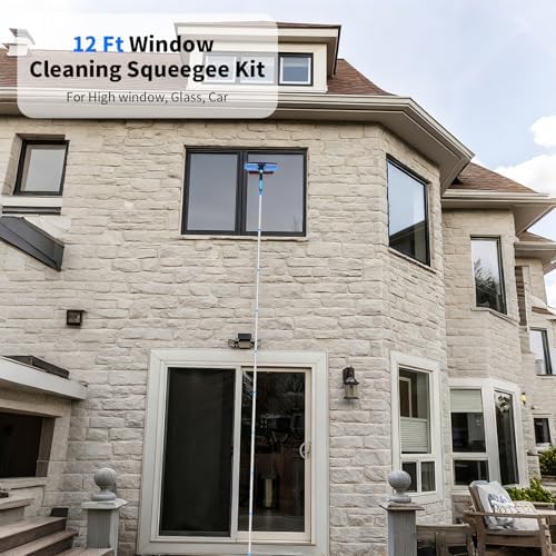152'' Window Cleaning Kit, 2 in 1 Window Squeegee - Image 2