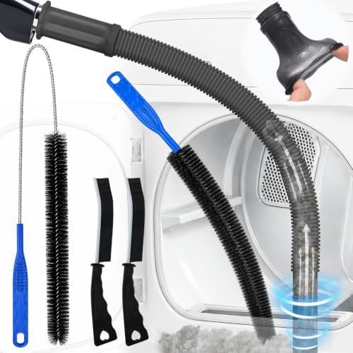 PetOde 5Pack Dryer Vent Cleaner Kit Vacuum Hose Attachment Black 31.5" by PetOde
