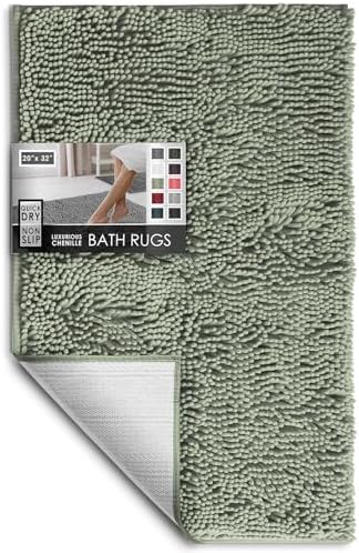 Hearth & Harbor Bathroom Rugs, Chenille Bath Mat by HearthHarbor