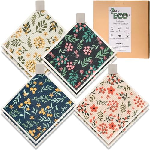 Eulnars Reusable Paper Towels, Swedish Dishcloths by Eulnars