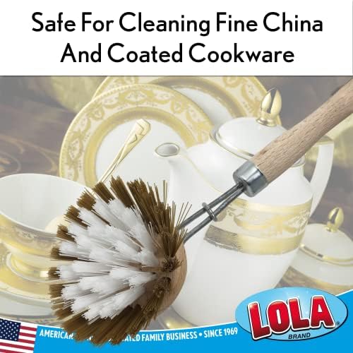 LOLA Replacement Head for The Original Dishwashing & Vegetable Brush, Birch - Image 5
