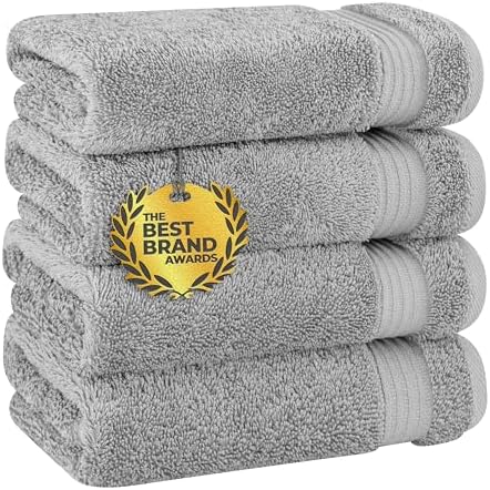 Cotton Paradise Hand Towels for Bathroom, 100% Cotton Turkish 4 Piece Hand by UNITEDHOMETEXTILE