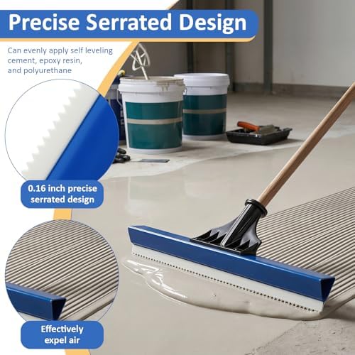 2 Pack 16 Inch Epoxy Floor Squeegee, Notched Squeegee - Image 3
