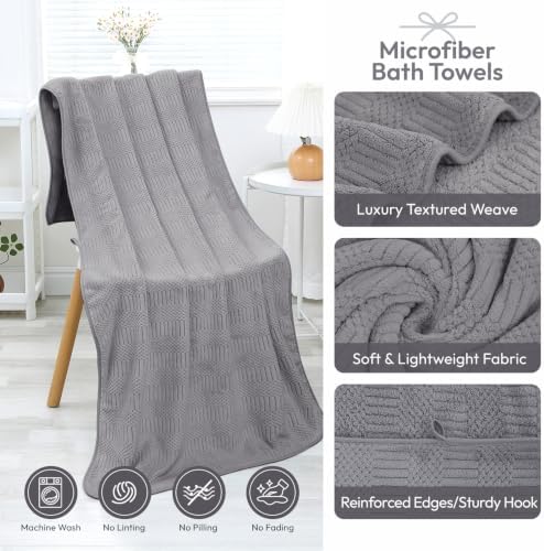 JML Microfiber Bath Towels, 2 Pack, 27x55 in - Image 3