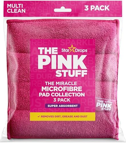 Stardrops – The Pink Stuff – Miracle Microfibre Pad Collection 3 Pack by ThePinkStuff