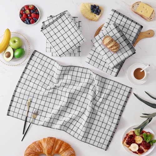 Homaxy Premium Kitchen Towels, Check Design - Image 2