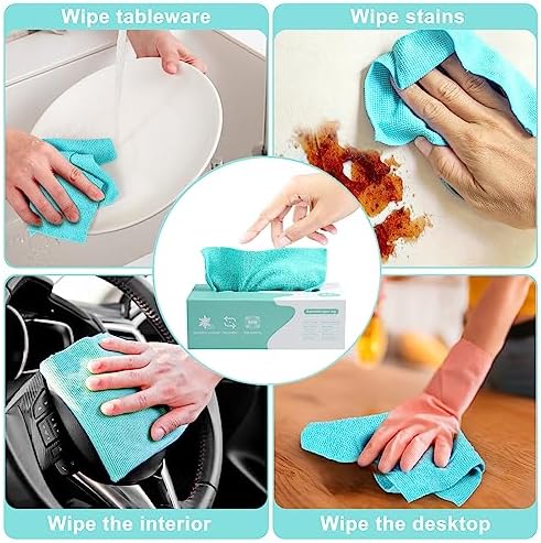 Luiruey Microfiber Cleaning Cloth Rags in A Box - Image 5