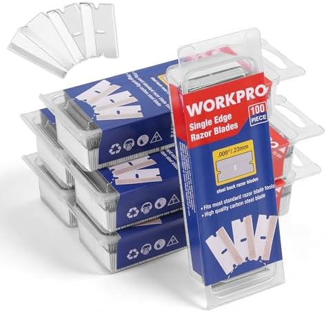 WORKPRO 600-Pack Single Edge Razor Blades, Carbon Steel Scraper Blades by WORKPRO