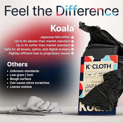 Koala Lens Cleaning Cloth | Japanese Microfiber | Black & Green - Image 5