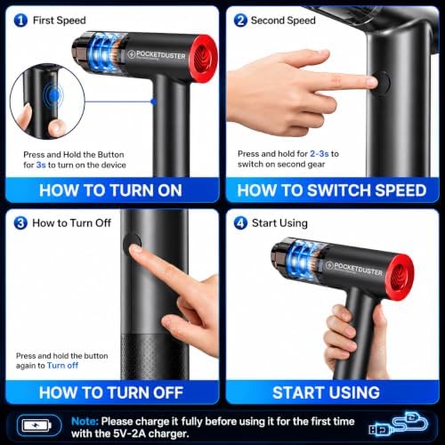 2-in-1 Compressed Air Duster and Mini Vacuum Cleaner - Image 6