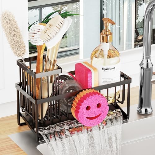 Sponge Holder for Kitchen Sink, Smiley Face Sink Caddy by Taugast