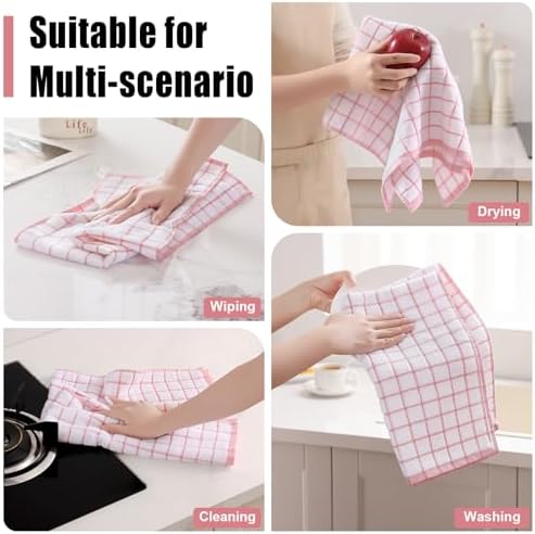 Homaxy Premium Kitchen Towels, Check Design - Image 6