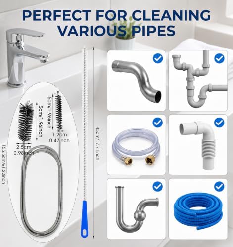2Pcs Drain Cleaner Brush, Drain Cleaning Brush, Pipe Tool - Image 2