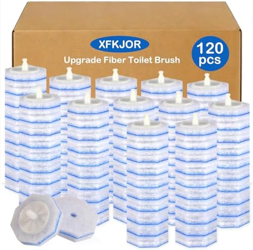 120 Count Disposable Toilet Brush Refills by XFKJOR