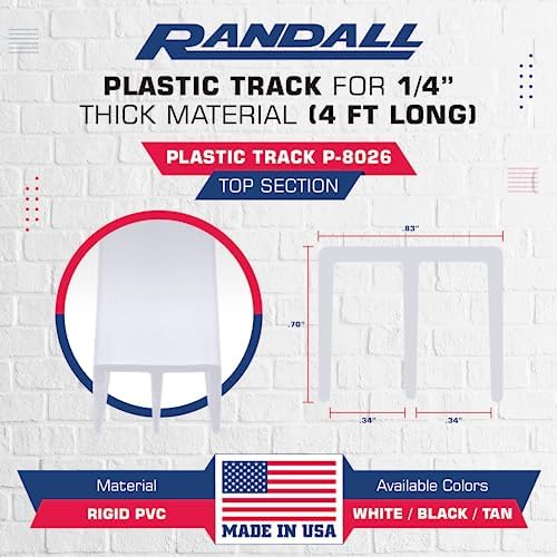 Randall Manufacturing 1/4" Plastic Sliding Door Track - Image 2