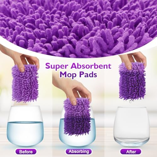 UNIMADE Reusable Mop Pads for Swiffer PowerMop, 8 Pack Microfiber Refill - Image 6